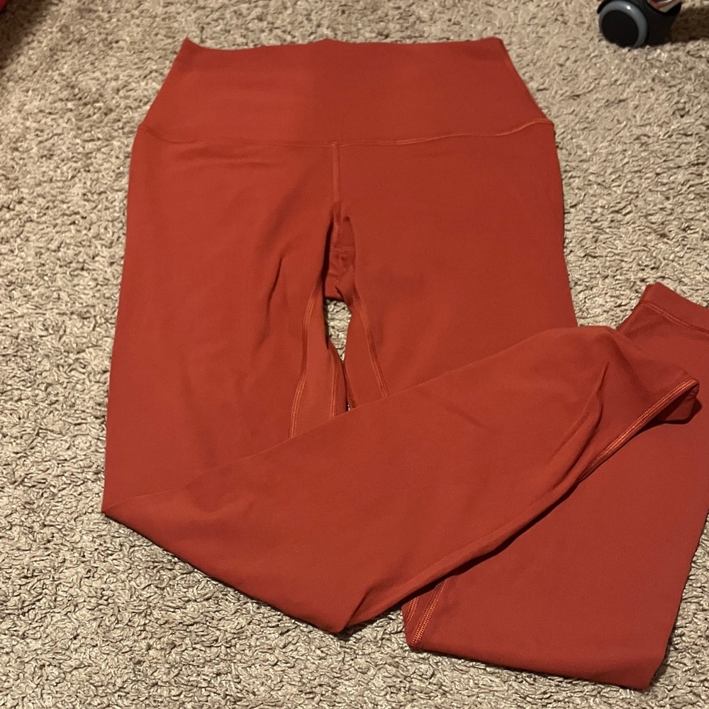 High-Waist Rust Lululemon Leggings
